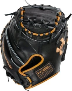 34 Inch Under Armour Genuine Pro 2.0 Black/Caramel Adult Baseball Catcher Mitt UAFGGP2-CM