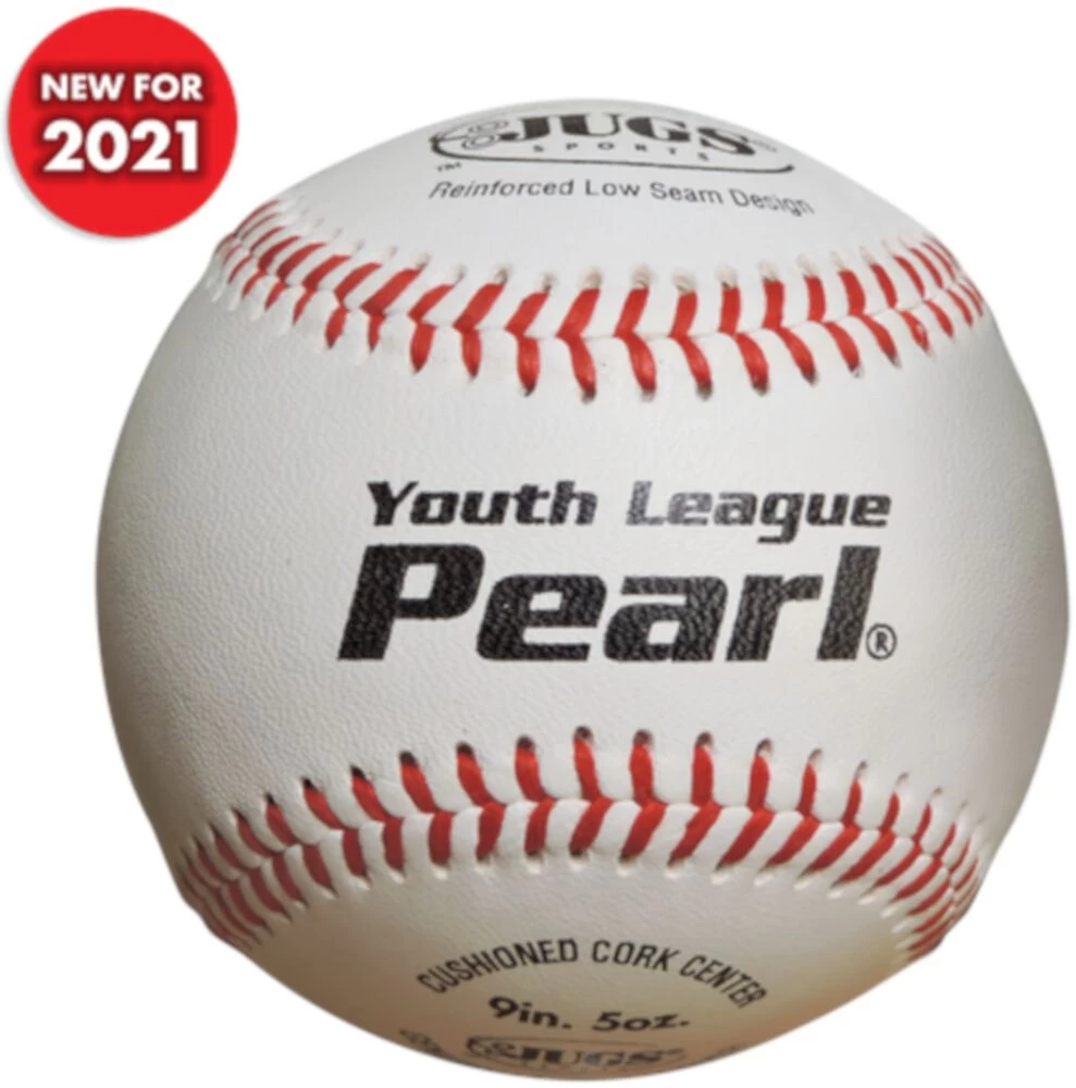 Jugs Pearl Youth League Leather Baseball B5220 1 Jugs Pearl Youth League Leather Baseball B5220