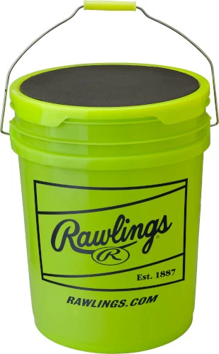 Rawlings B618RFPBPBUCK Combo 6 Gallon Optic Yellow Bucket W/ 18 RFPBP12SY Fastpitch Softballs 1 Rawlings B618RFPBPBUCK Combo 6 Gallon Optic Yellow Bucket W/ 18 RFPBP12SY Fastpitch Softballs