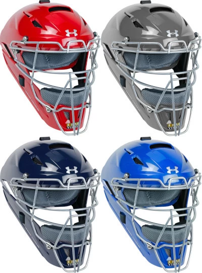 Under Armour Converge Youth Solid Gloss Catcher's Helmet UAHG3-Y 2 Under Armour Converge Youth Solid Gloss Catcher's Helmet UAHG3-Y - Image 2
